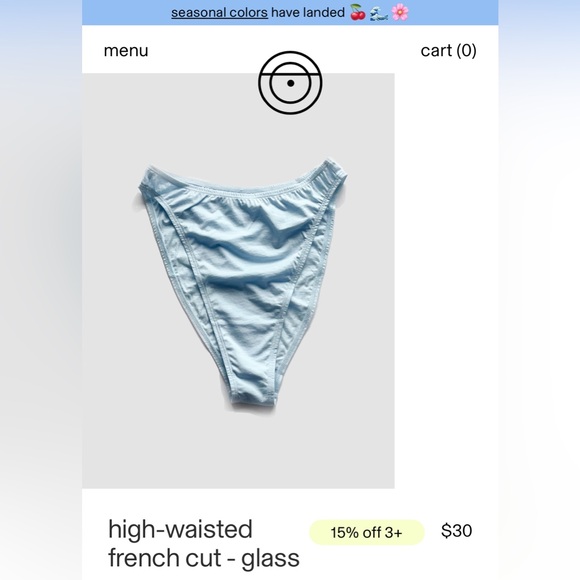 NWT ODDOBODY High-Waisted French Cut SZ S - Picture 1 of 3